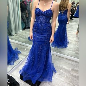 Morilee Royal Blue Prom Dress